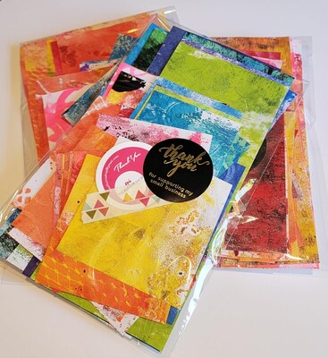 40 Beautiful Hand Painted Collage Papers Collage Paper Samples For Art Journals Scrapbooks Mixed Media Art.40 piece - image1